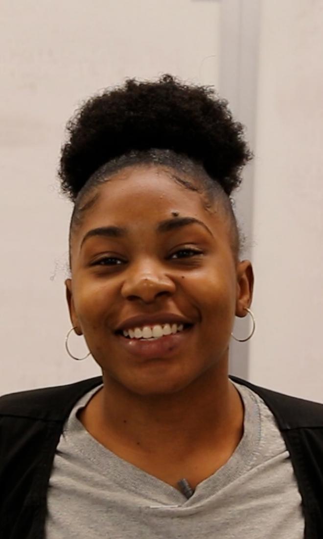 Smiling female student